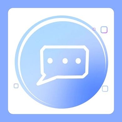 蓝色简约小图标信息公众号次图