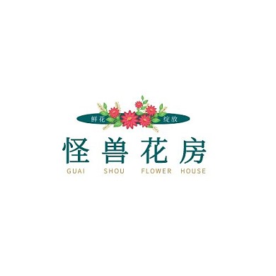 简约鲜花绽放花房logo设计