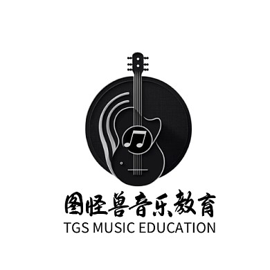 黑色简约音乐教育LOGO