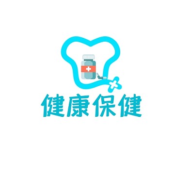 蓝色健康保健logo设计