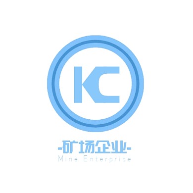 矿场企业蓝色字母LOGO设计