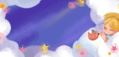 梦幻森林拥抱星星的女孩唯美海报