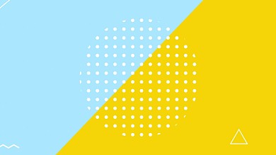 扁平几何清新公众号封面线条撞色夏天