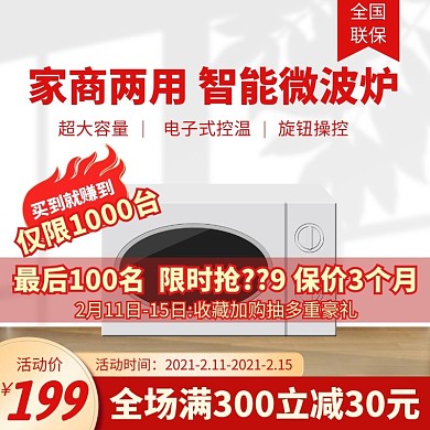 微波炉电器大气电商主图