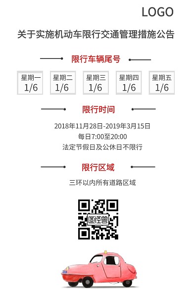 机动车限行   手机海报