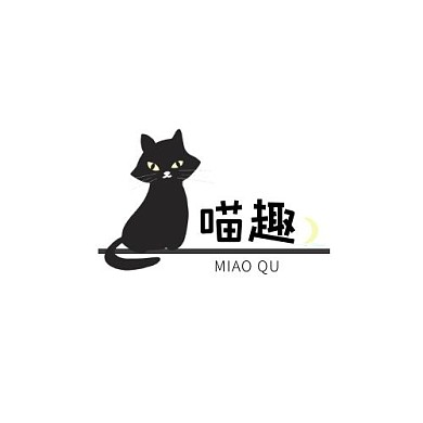 黑色卡通网店标志