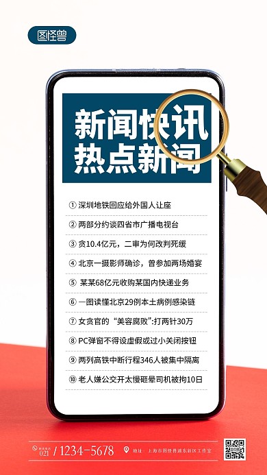 简约大气创意新闻快讯十大新闻摄影图海报