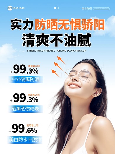 夏季防晒霜宣传小红书封面
