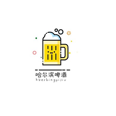 哈尔滨啤酒卡通LOGO设计