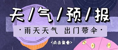 天气预报带伞红包公众号首图
