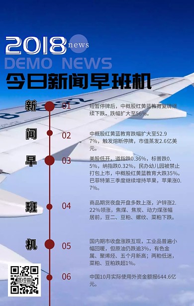 今日新闻地球飞机新闻蓝色商务手机新闻海报