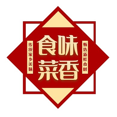 家常炒菜美食简约风logo