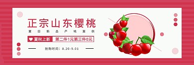 简约风水果食品夏秋上新淘宝全屏海报
