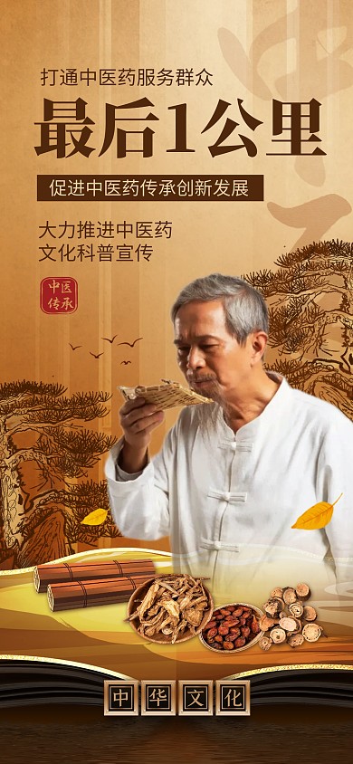 促进中医药传承创新发展融媒体海报