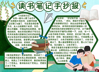小学生读书笔记小报手抄报