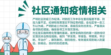 绿色医疗社区通知疫情相关背景墙