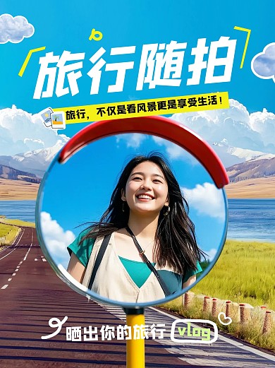 抖音旅行拍照Vlog活动图文封面