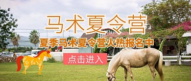 马术夏令营公众号封面
