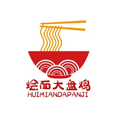 烩面大盘鸡logo美食通用大气