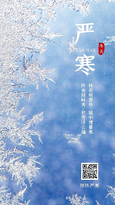 简约大气摄影冬天雪景的日签雪严寒日签