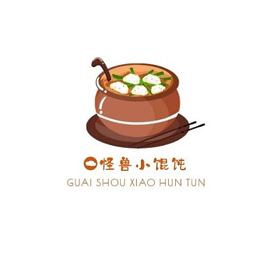 简约美食馄饨LOGO