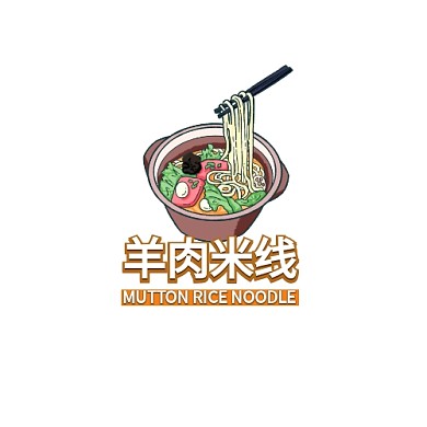 餐饮美食羊肉米线logo设计