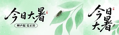 大暑消暑指南公众号双封面