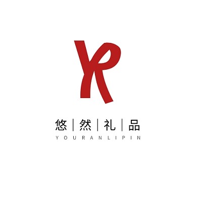 YR字母logo简约创意红色蝴蝶结礼品