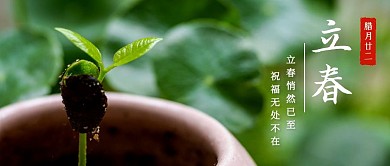摄影风节气立春祝福公众号首图