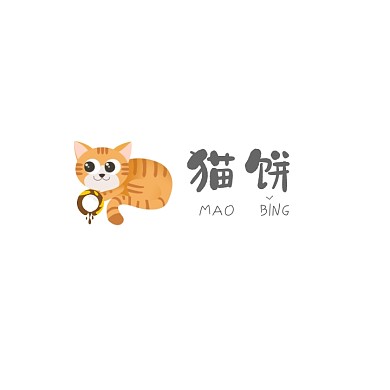 猫咪饼干文艺清新食品小店logo