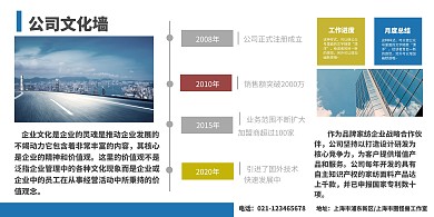 文化墙创意简约风企业文化公司介绍
