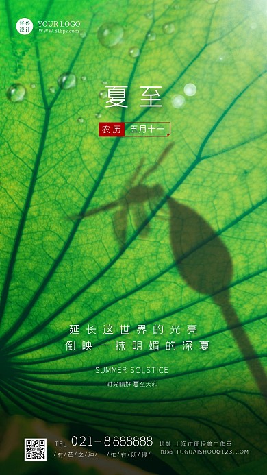 图怪兽原创元素摄影图海报夏至