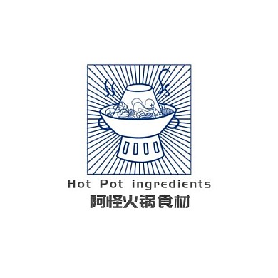 现代风格火锅食材logo设计