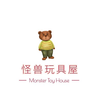 卡通飞天狗怪兽玩具屋头像logo