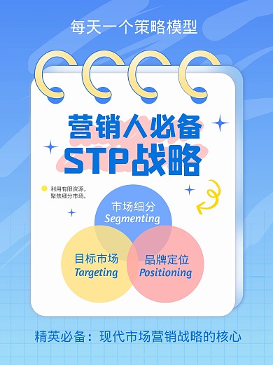 STP模型知识科普小红书封面