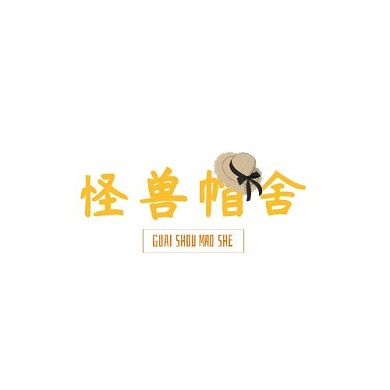 女性帽子黄色logo设计