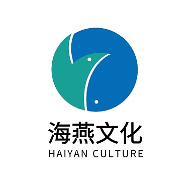 蓝色绿色海燕图标企业文化公司LOGO