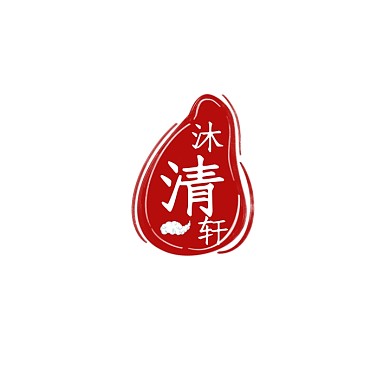创意大气红色古风优雅招牌logo
