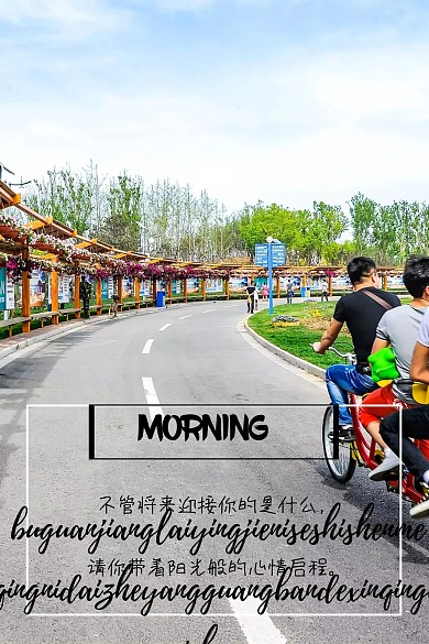 早安问候简约清新公众号竖版配图模板