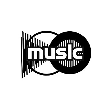 music黑白乐队音乐品牌logo