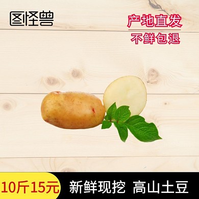 农商品高山土豆主图淘宝直通车