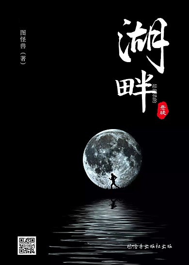 湖畔简约黑色悬疑印刷书籍封面