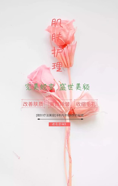 肌肤护理美容宣传海报2.肌肤