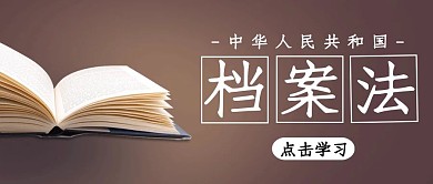 档案法法律书籍简约公众号封面