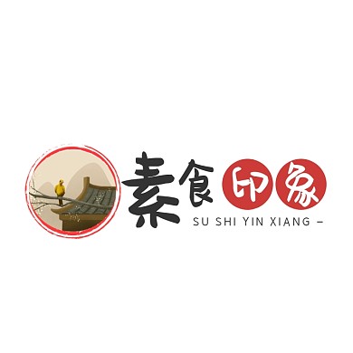简约创意个性水墨墨染餐饮logo