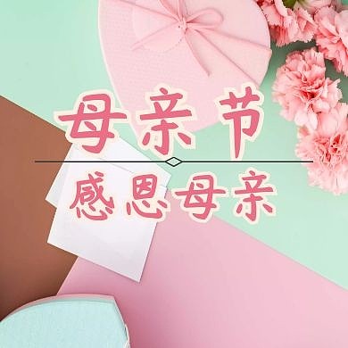 简约康乃馨背景母亲节康乃馨花圈公众号次图