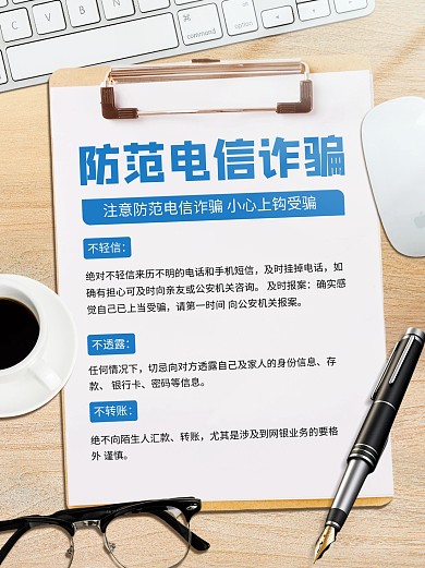 电信防诈骗安全宣传小红书配图