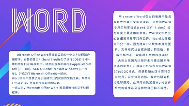 创意科技商务简约Word手抄报海报