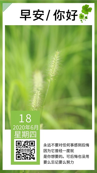 框线日签简约大气绿色