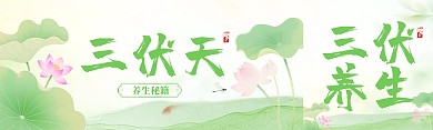 三伏天养生秘笈公众号双封面